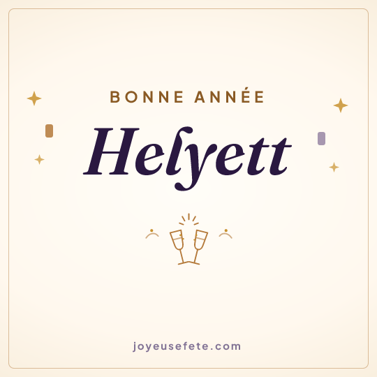 Image carrée « Bonne année Helyett » pour WhatsApp
