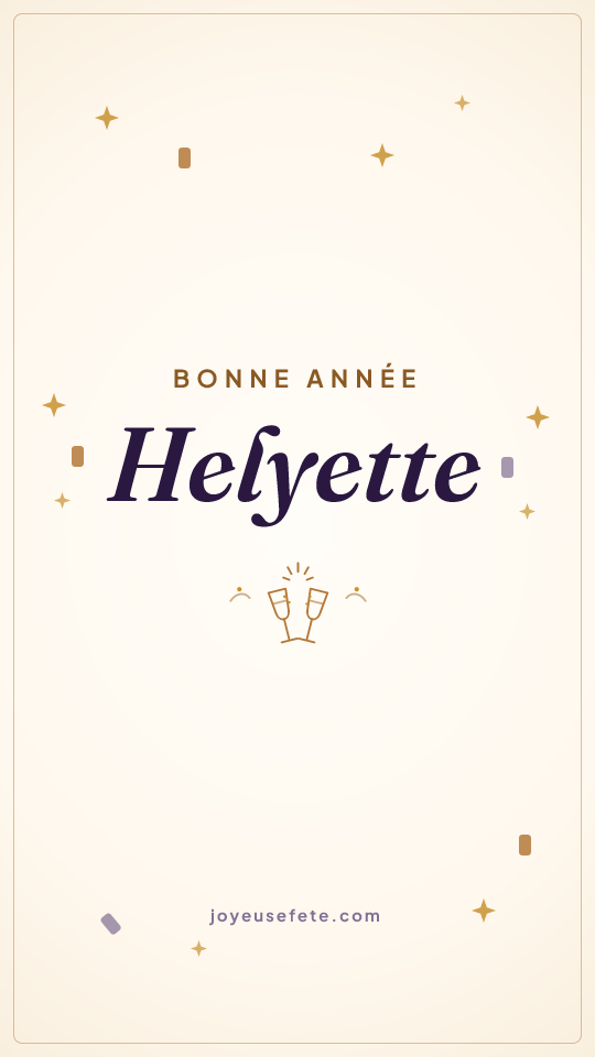Image « Bonne année Helyette » au format story