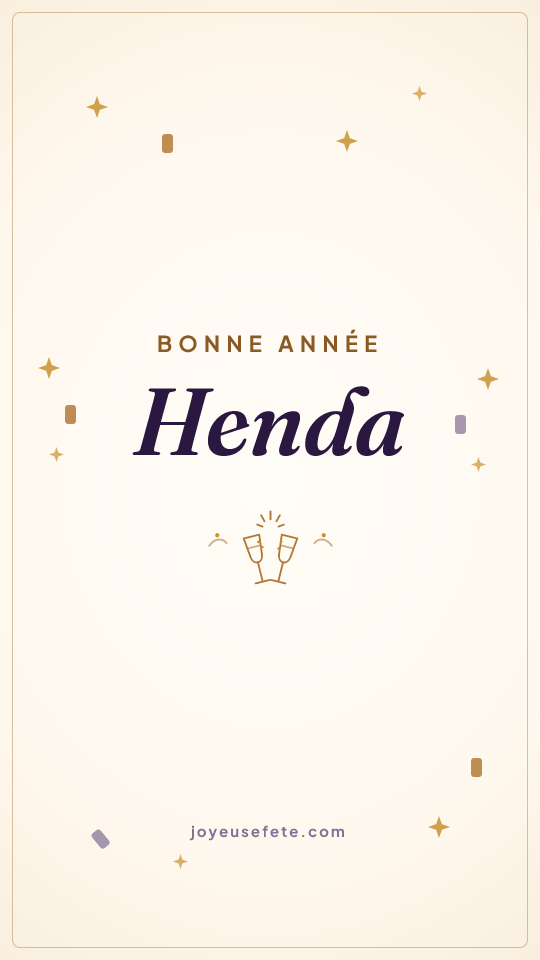 Image « Bonne année Henda » au format story