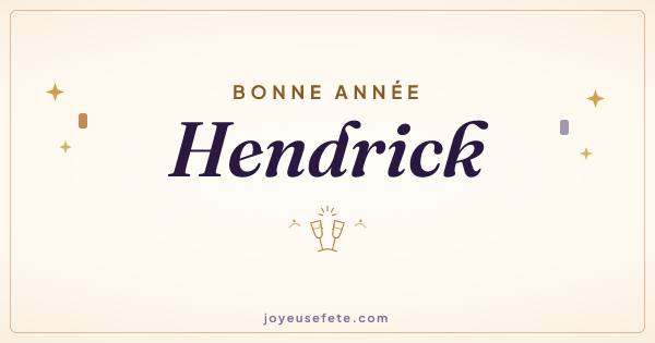 Image « Bonne année Hendrick » au format large