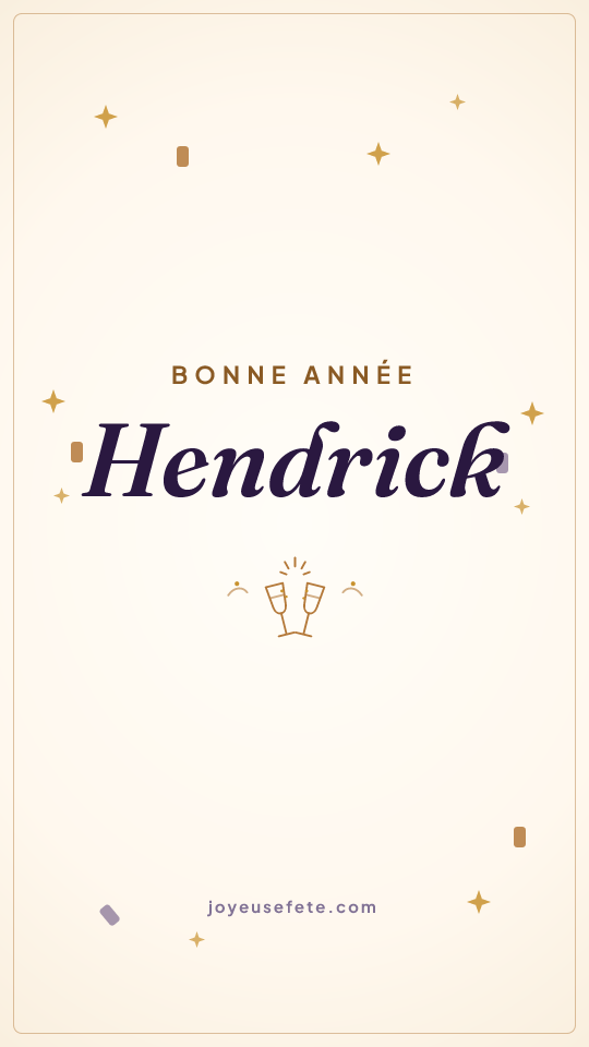 Image « Bonne année Hendrick » au format story