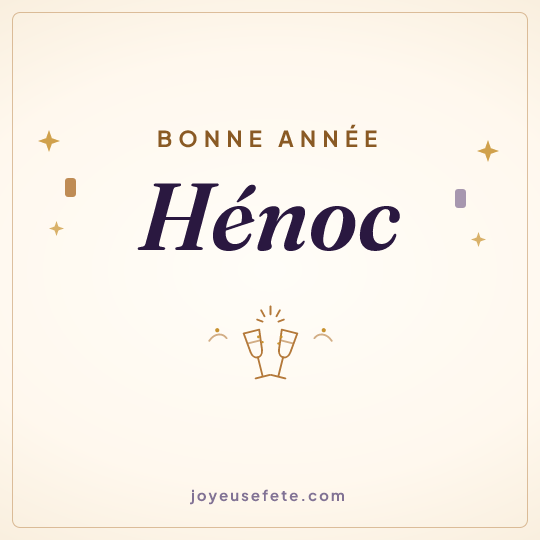 Image carrée « Bonne année Hénoc » pour WhatsApp