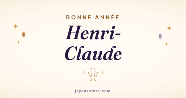 Image « Bonne année Henri-Claude » au format large