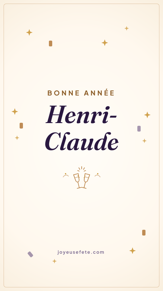 Image « Bonne année Henri-Claude » au format story