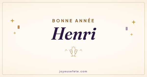 Image « Bonne année Henri » au format large
