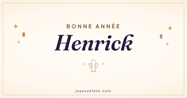 Image « Bonne année Henrick » au format large