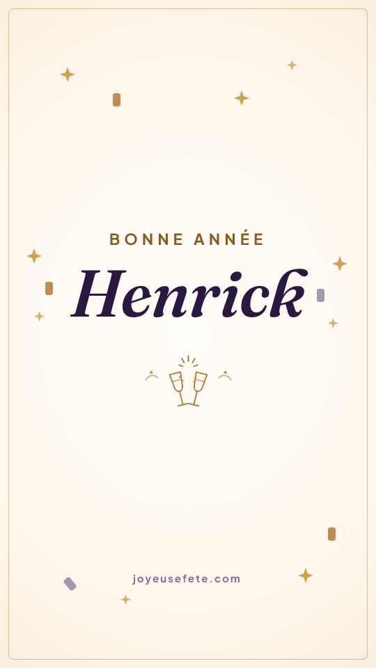Image « Bonne année Henrick » au format story