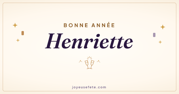 Image « Bonne année Henriette » au format large