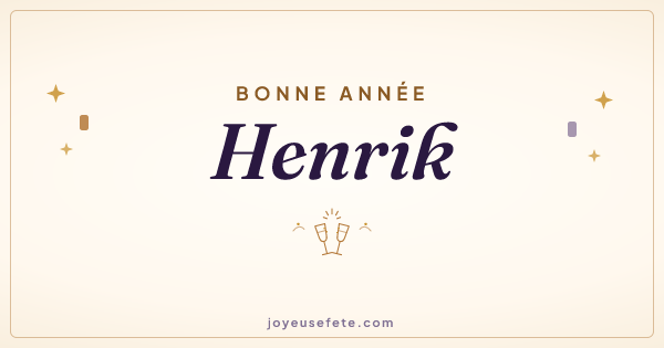 Image « Bonne année Henrik » au format large