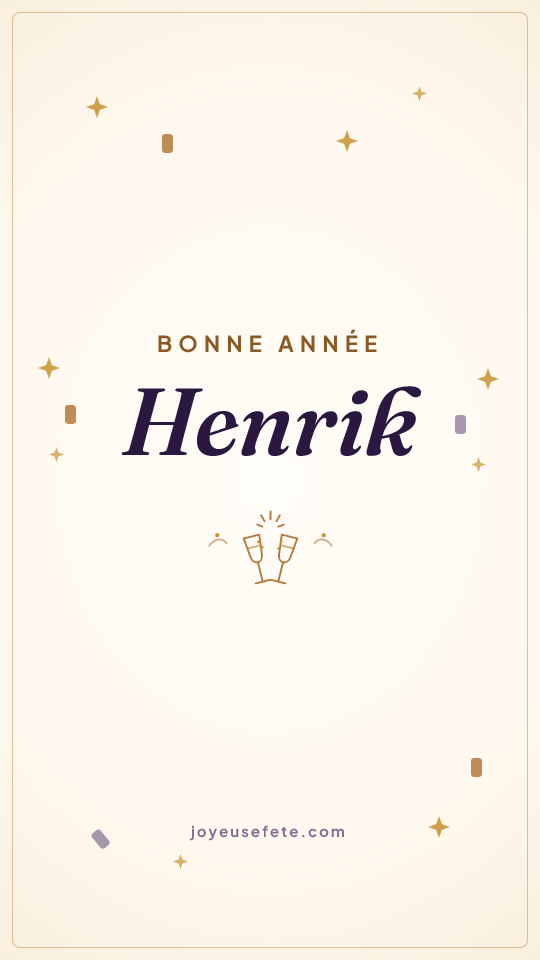 Image « Bonne année Henrik » au format story