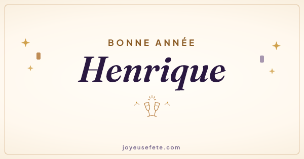 Image « Bonne année Henrique » au format large