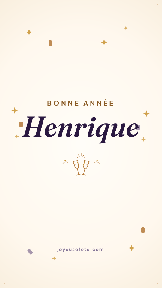Image « Bonne année Henrique » au format story