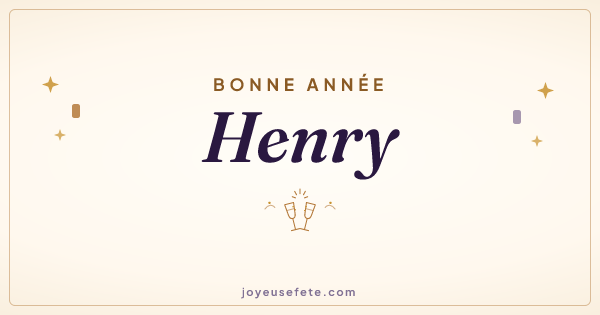 Image « Bonne année Henry » au format large