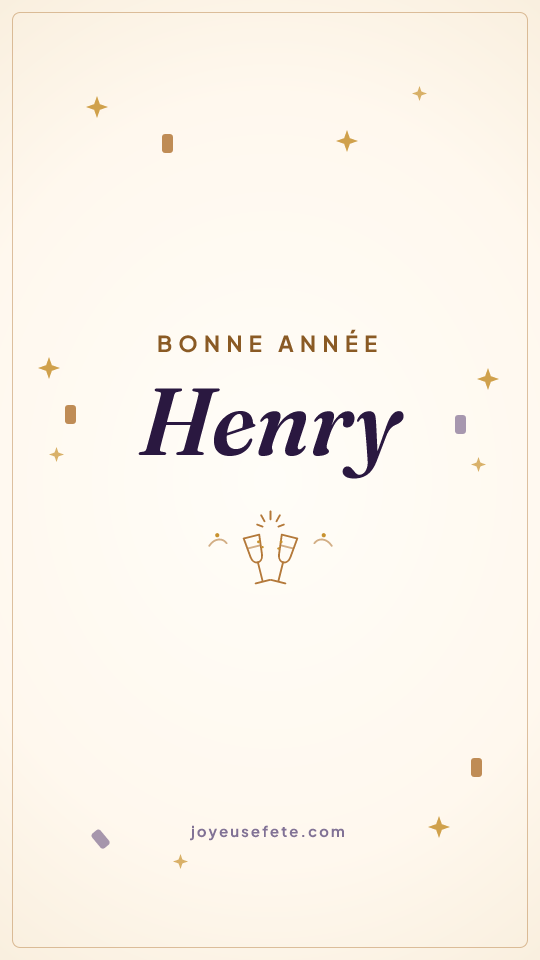 Image « Bonne année Henry » au format story