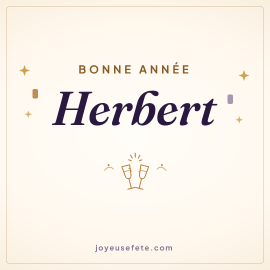 Image carrée « Bonne année Herbert » pour WhatsApp