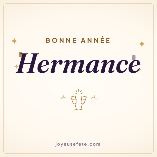 Image carrée « Bonne année Hermance » pour WhatsApp