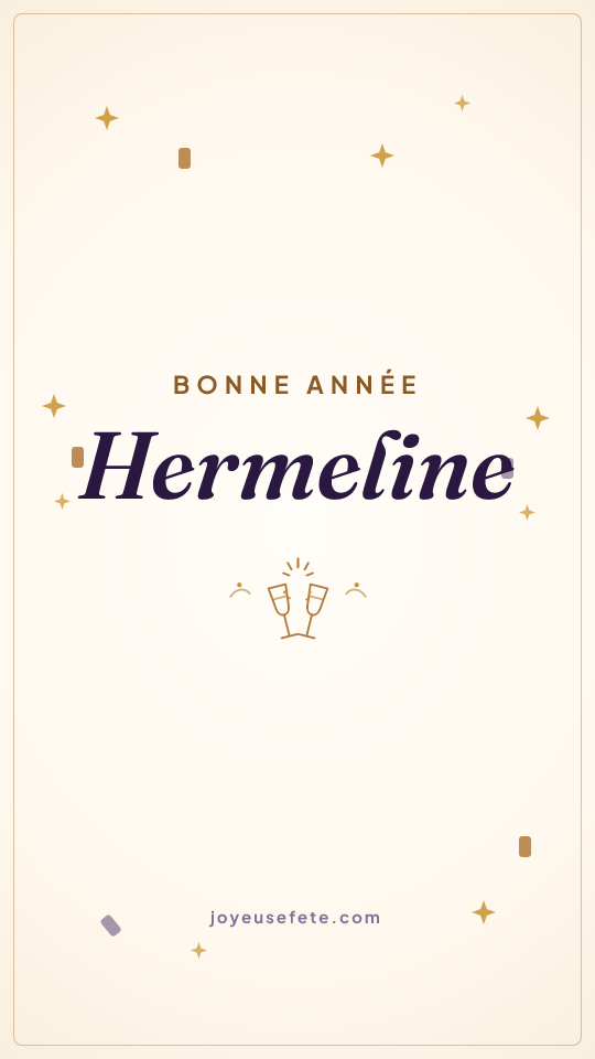 Image « Bonne année Hermeline » au format story