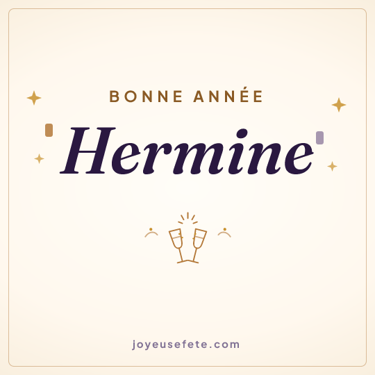 Image carrée « Bonne année Hermine » pour WhatsApp