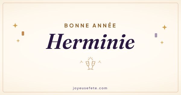 Image « Bonne année Herminie » au format large
