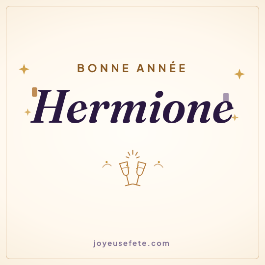 Image carrée « Bonne année Hermione » pour WhatsApp
