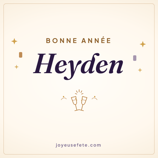 Image carrée « Bonne année Heyden » pour WhatsApp
