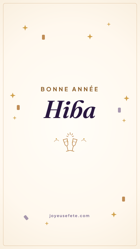 Image « Bonne année Hiba » au format story