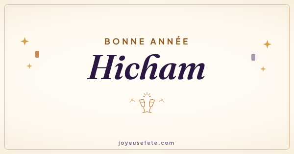 Image « Bonne année Hicham » au format large