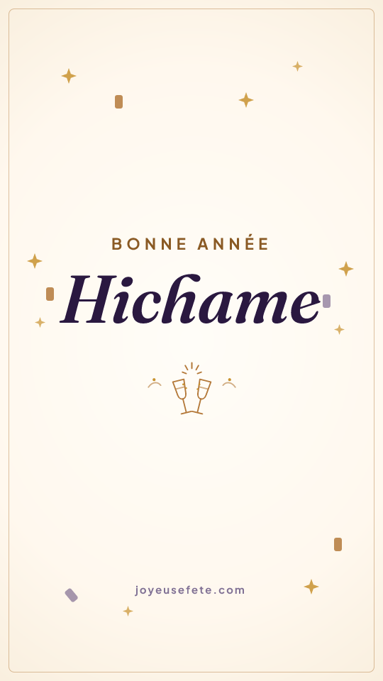 Image « Bonne année Hichame » au format story
