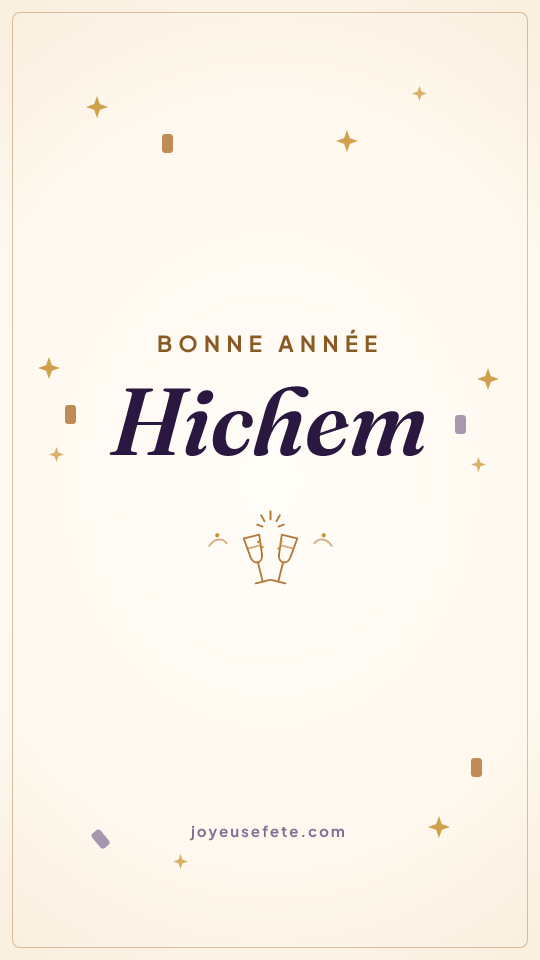 Image « Bonne année Hichem » au format story