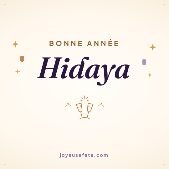 Image carrée « Bonne année Hidaya » pour WhatsApp