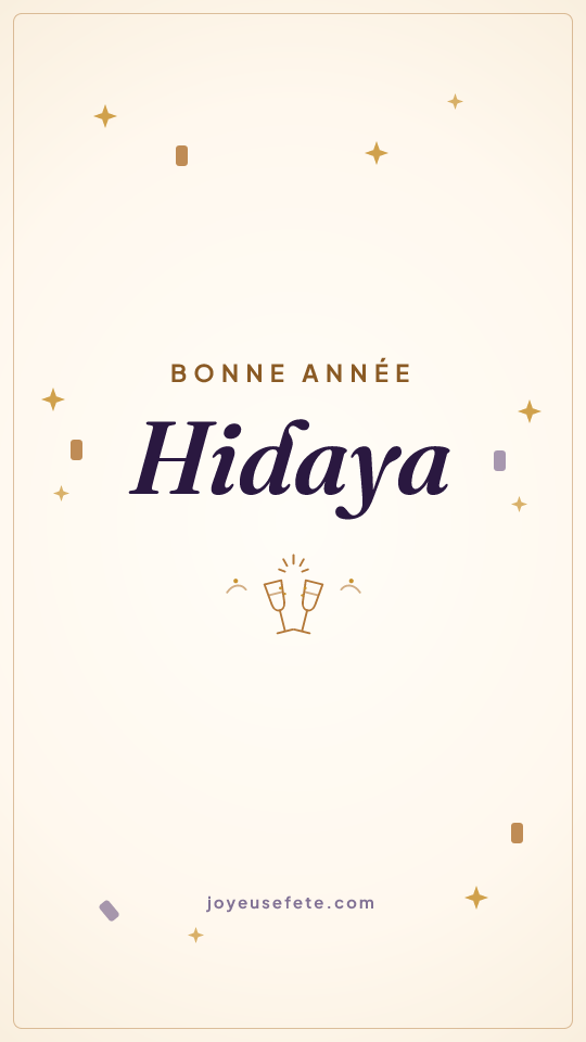 Image « Bonne année Hidaya » au format story