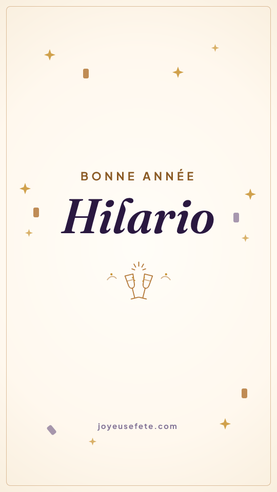 Image « Bonne année Hilario » au format story