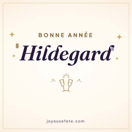 Image carrée « Bonne année Hildegard » pour WhatsApp