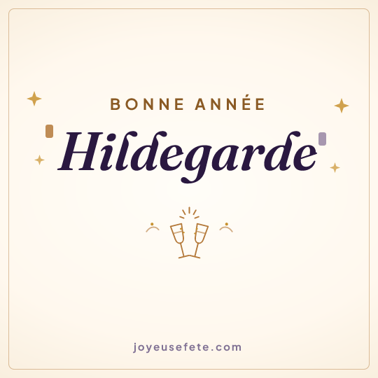 Image carrée « Bonne année Hildegarde » pour WhatsApp