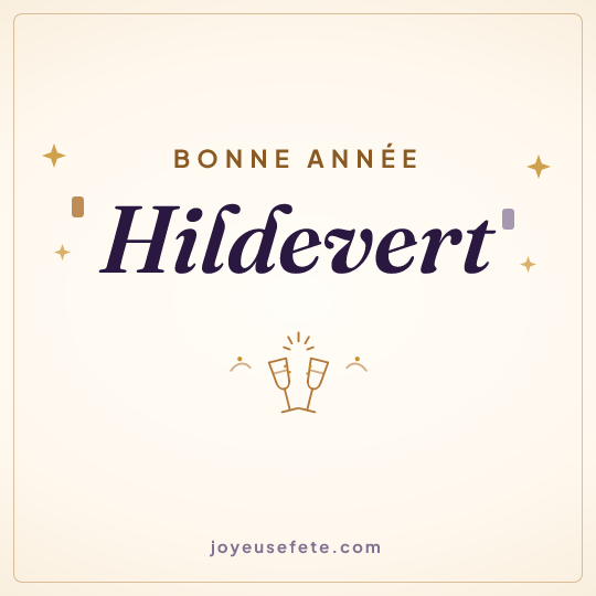 Image carrée « Bonne année Hildevert » pour WhatsApp