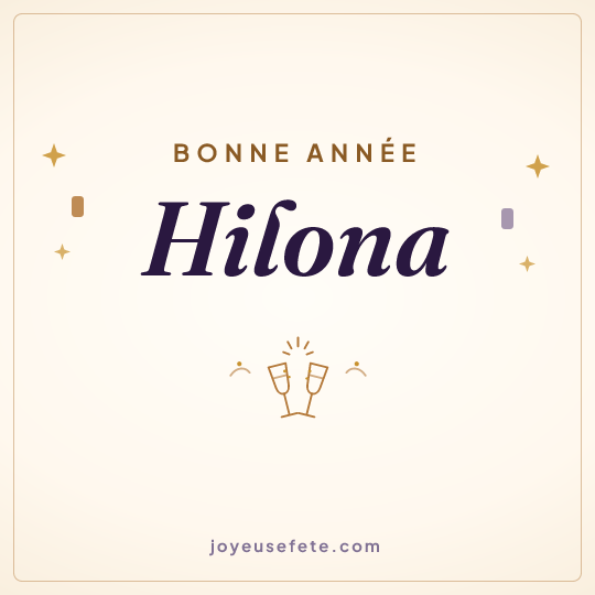 Image carrée « Bonne année Hilona » pour WhatsApp