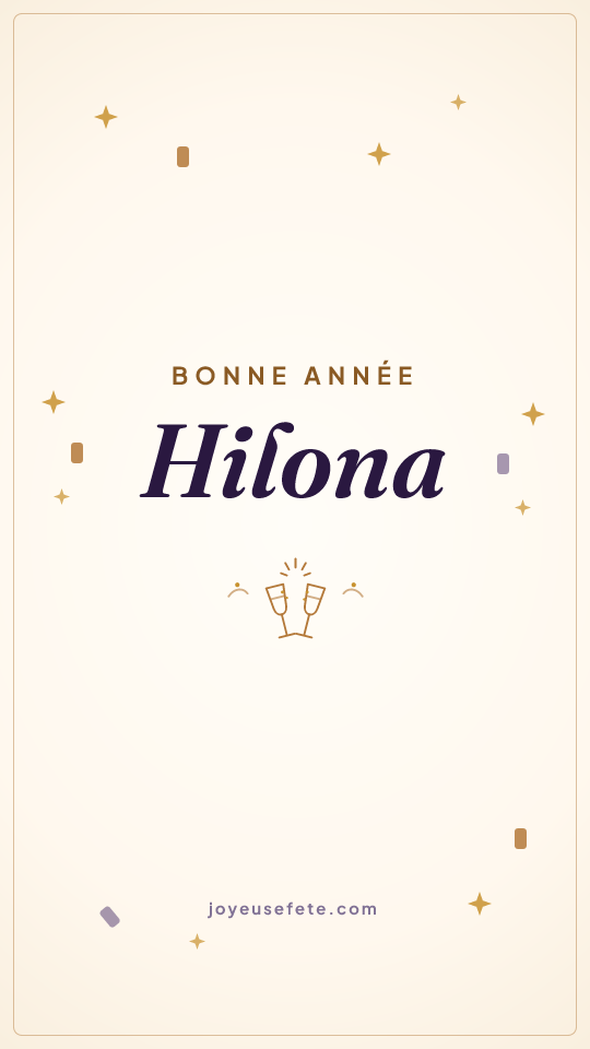 Image « Bonne année Hilona » au format story