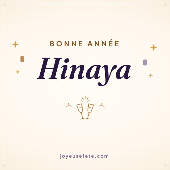 Image carrée « Bonne année Hinaya » pour WhatsApp