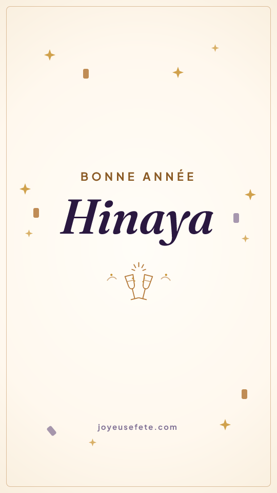 Image « Bonne année Hinaya » au format story