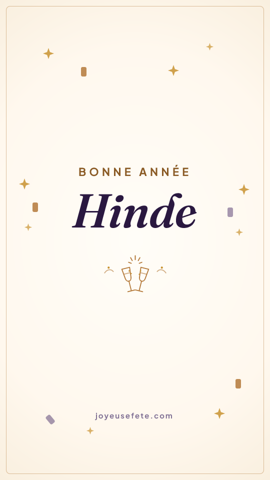 Image « Bonne année Hinde » au format story