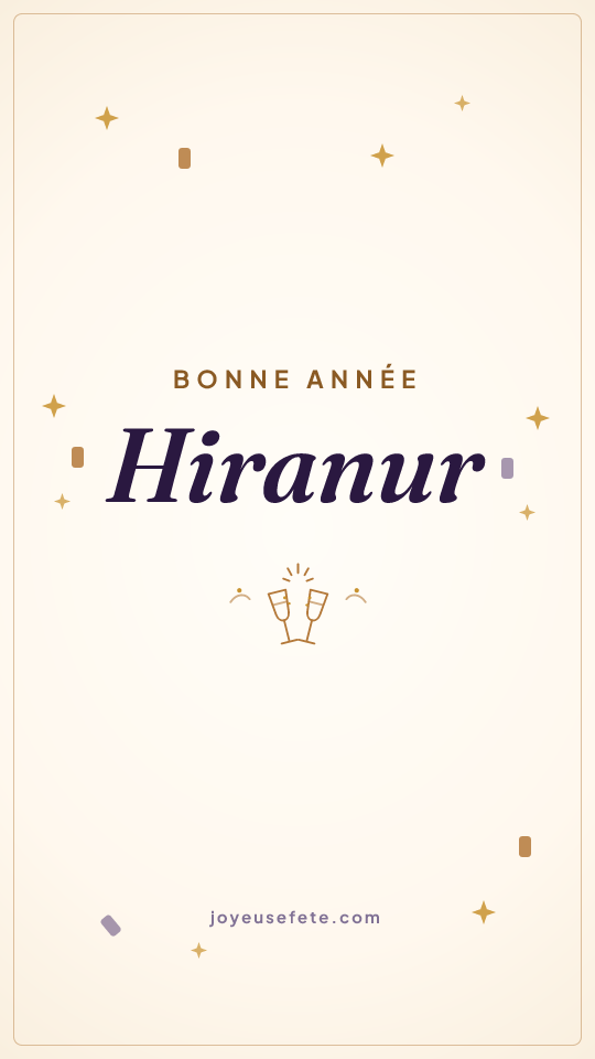 Image « Bonne année Hiranur » au format story