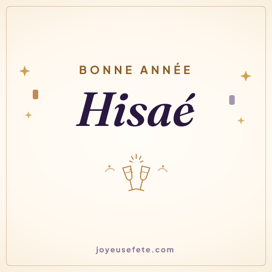 Image carrée « Bonne année Hisaé » pour WhatsApp