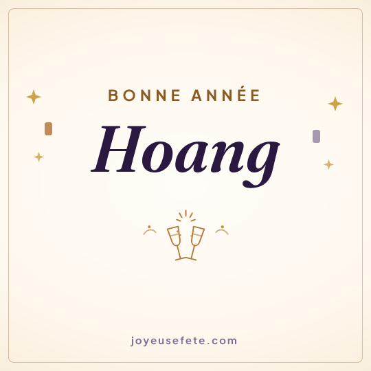 Image carrée « Bonne année Hoang » pour WhatsApp
