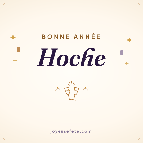 Image carrée « Bonne année Hoche » pour WhatsApp