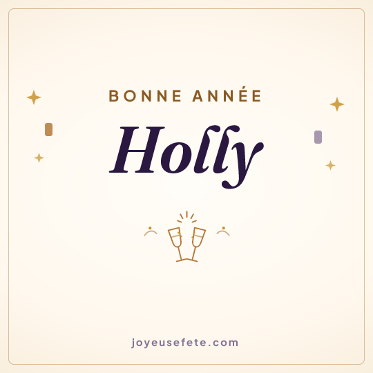 Image carrée « Bonne année Holly » pour WhatsApp