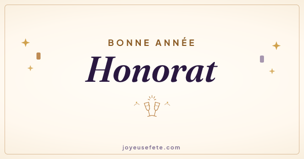 Image « Bonne année Honorat » au format large