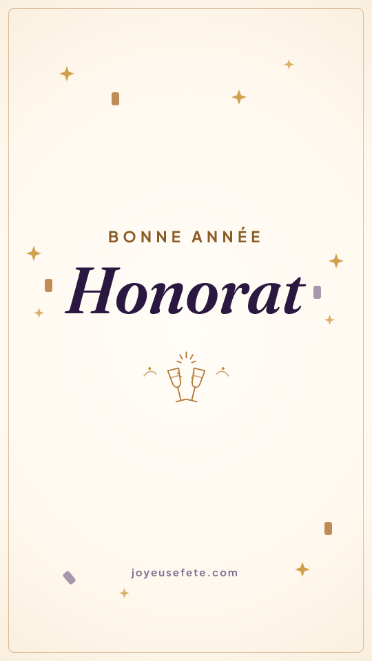 Image « Bonne année Honorat » au format story