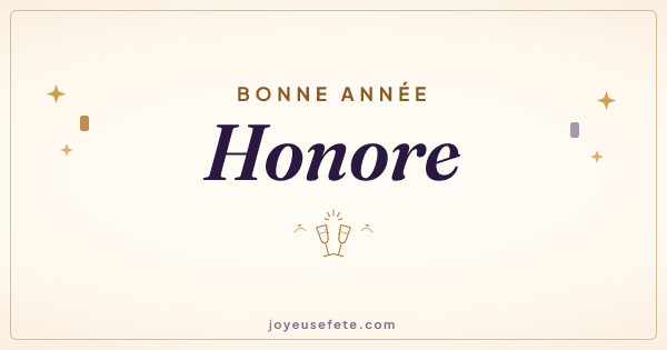 Image « Bonne année Honore » au format large