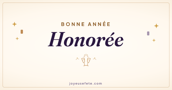 Image « Bonne année Honorée » au format large