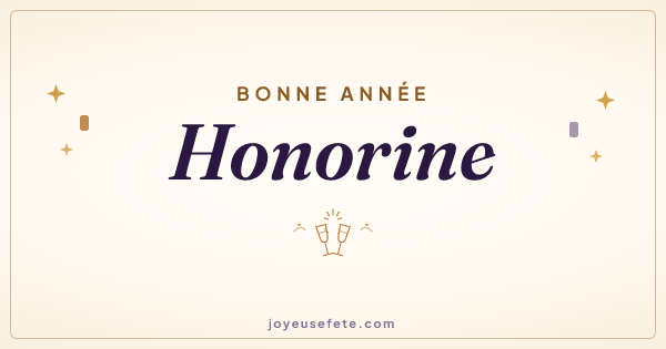 Image « Bonne année Honorine » au format large